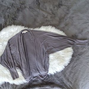 Loft gray Cardigan sweater snug cuffs xs/s